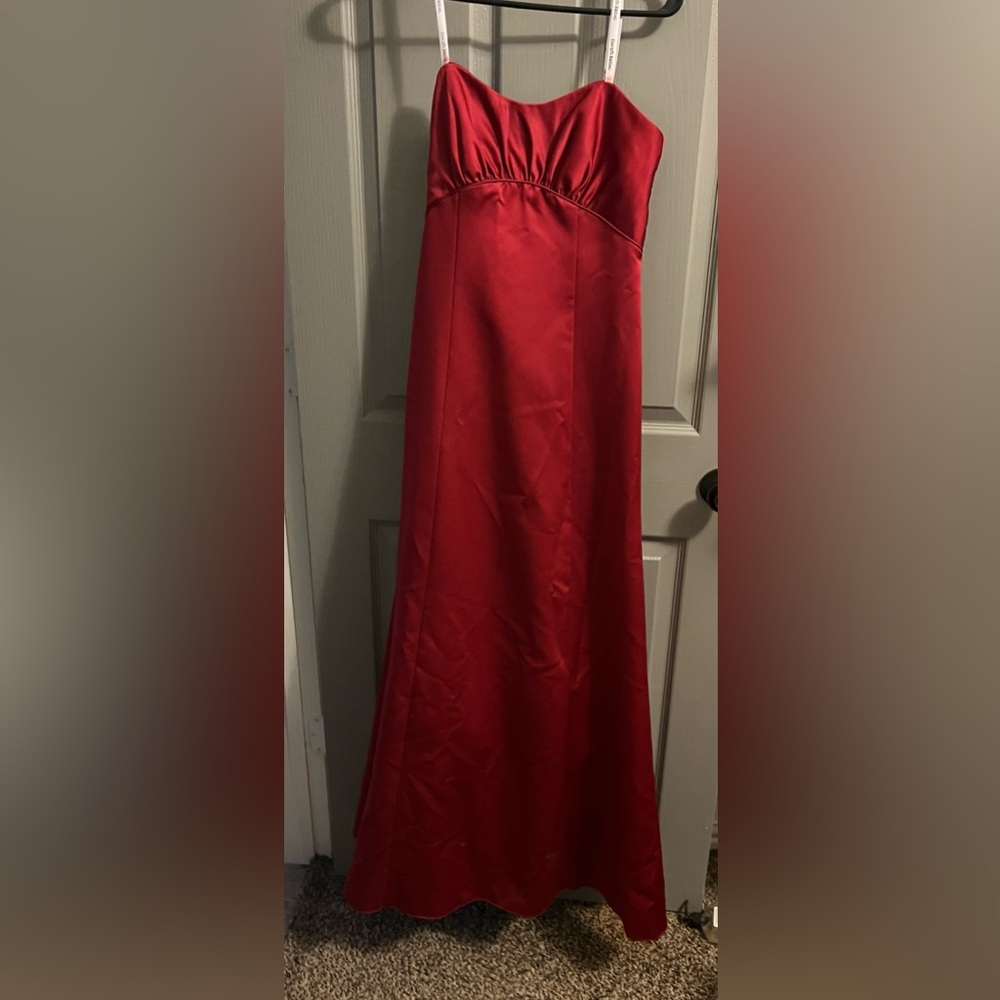 David's Bridal Vibrant Red A-Line Skirt